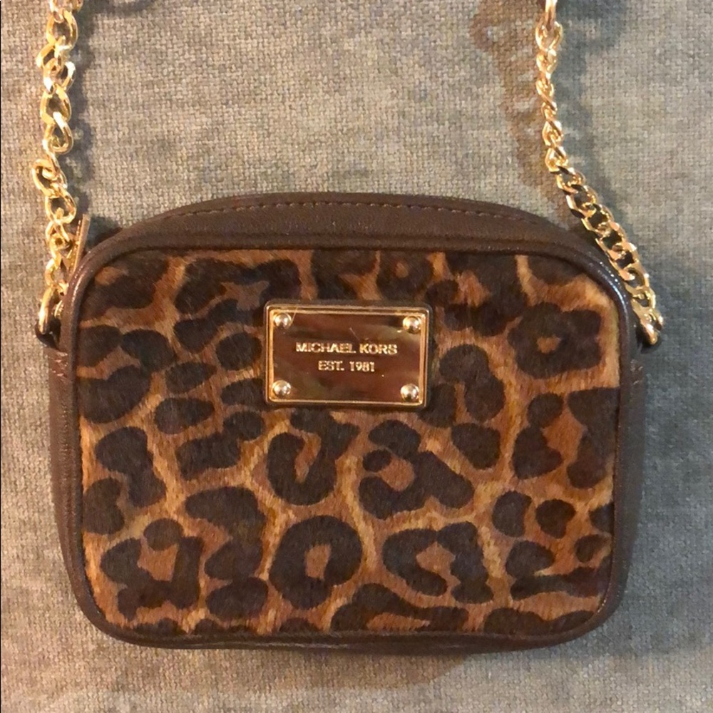 ✨ Michael Kors ✨calf hair leopard crossbody